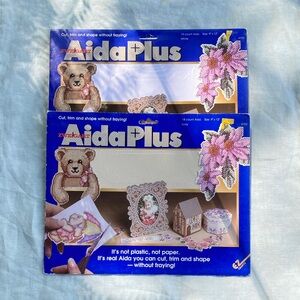 Lot of 12 NOS Zweigart Aida Plus White Ivory 9" x 12" 14 count Aida